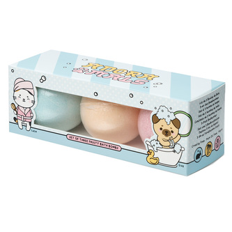 Set 3 koupelových koulí Zvířátka Adoramals - Ovocné vůně