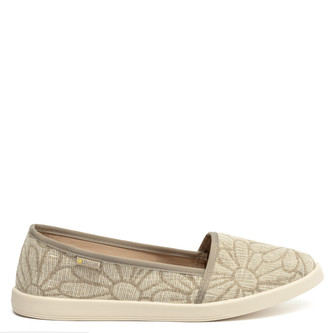 Oldcom Espadrilky FLAX Len Heřmánek Béžové Velikost: 35, Barva: Béžová