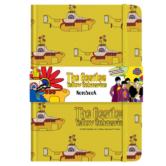 Linkovaný A5 zápisník z recyklovaného papíru - The Beatles Yellow Submarine