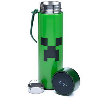 Nerezová termoláhev  s digitálním teploměrem  450ml - Minecraft Creeper Nerezová termoláhev  s digitálním teploměrem  450ml - Minecraft Creeper