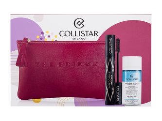Collistar Impeccabile řasenka Impeccabile Mascara 14 ml + dvoufázový odličovací přípravek Two Phase Make-up Removing Solution 35 ml + kosmetická taška The Bridge 1 ks