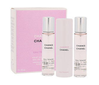 Chanel Chance Toaletní voda Eau Tendre 20 ml 3x 20 ml Twist and Spray pro ženy Chanel Chance Toaletní voda Eau Tendre 20 ml 3x 20 ml Twist and Spray pro ženy