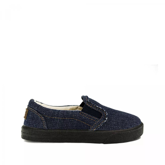 Oldcom Slip-On BOSTON Tmavě modré s černou podrážkou Teen Velikost: 30, Barva: Modrá