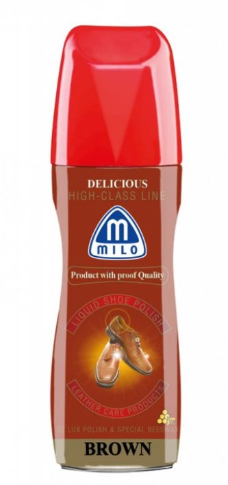 MILO samoleštící prostředek na obuv, hnědý 75 ml