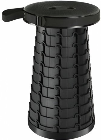 Teleskopická skládací židlička černá