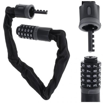 Zámek na kola 60 cm, černý