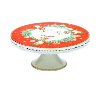 Porcelánový tác na noze na dort, bábovku, cukroví 20,5cm ELFOMAGIA BRANDANI