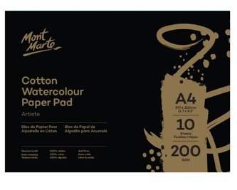 Mont Marte akvarelový papír Artiste, 100% bavlna, 200 g/m2, A5, č.0129, 10 listů