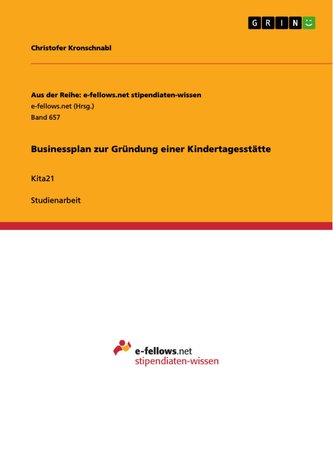 Businessplan zur Gründung einer Kindertagesstätte