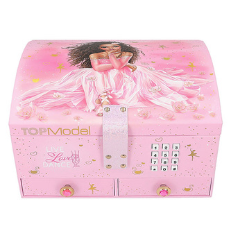 Šperkovnice na čísený kód Top Model, Růžová, baletka Talita