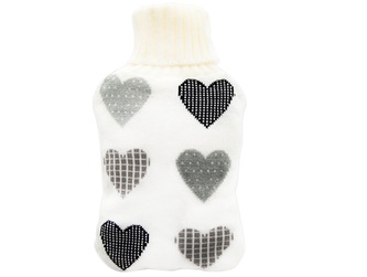 Termofor gumový ve svetříku 2L  SRDÍČKA Termofor gumový ve svetříku 2L  SRDÍČKA