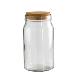 Dóza sklo 1,1l + korkové viko