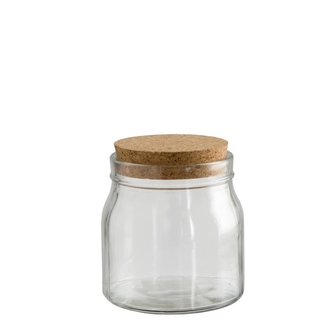 Dóza sklo 0,5l + korkové viko