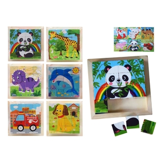 Dětské dřevěné kostky, 16ks