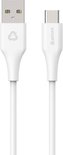 eSTUFF INFINITE Super Soft USB-C to USB-A Cable, 1m, 100% recyklovaný, bílá