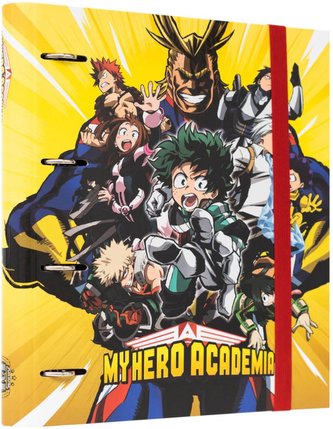 Kroužkový pořadač se spojovací svorkou My Hero Academia: Bojovníci (28 x 32 x 4 cm)