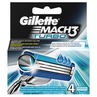 Gillette Mach3 Turbo Náhradné brit 4 ks pre mužov