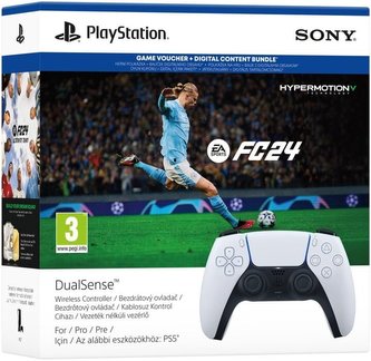 Sony PlayStation 5 DualSense Wireless Controller white + EA Sports FC 24 (PS5)
