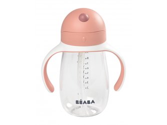 Hrnek s brčkem 300ml Old Pink