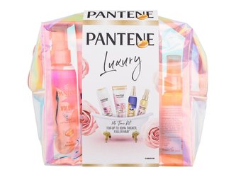 Pantene PRO-V šampon Lift'N'Volume 300 ml + kondicionér Lift'N'Volume 200 ml + kondicionér ve spreji Volume SOS 150 ml + olej na vlasy 7in1 Oil 100 ml + kosmetická taštička