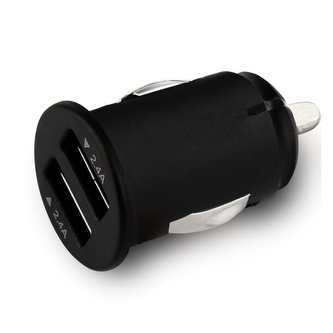 Nabíječka USB do auta C-TECH UCC-01, 2x USB, 2,4A, černá
