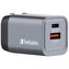 Cestovní adaptér GNC-35, GaN zástrčka, 1xUSB-C PD 35W, 1xUSB-A QC 3.0, Verbatim
