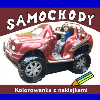 Samochody. Kolorowanka z naklejkami
