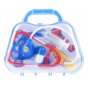 Lékařská souprava modrá v kufříku
