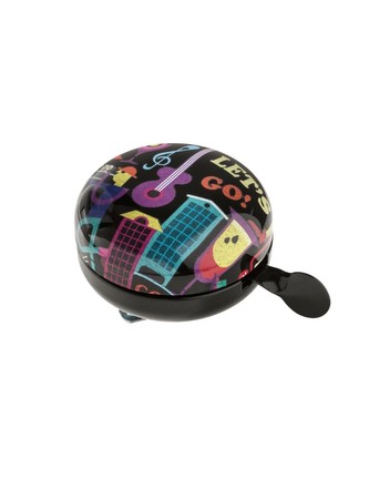 Kovový zvonek velký na kolo Let´s go! 8 cm černý BRANDANI