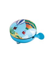 Kovový zvonek velký na kolo modrý s motivem létajících balónů 8 cm BRANDANI