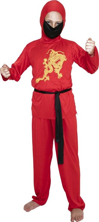 Strój dziecięcy - Czerwony ninja - rozmiar L
