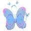Skrzydełka motyla niebieski