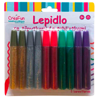 CreaFun - Lepidlo se třpytkami - sada 10 (100ml)