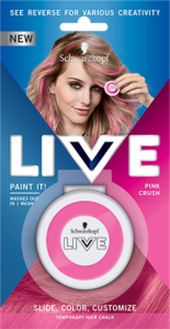 Schwarzkopf Live Paint It! smývatelná křída na vlasy Pink Crush 3,5 g