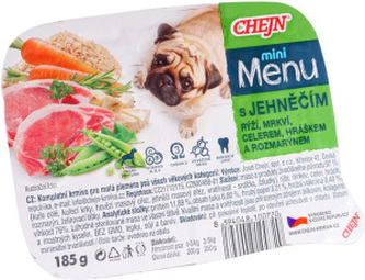 Chejn mini MENU s jehněčím pro malé psy, 185 g