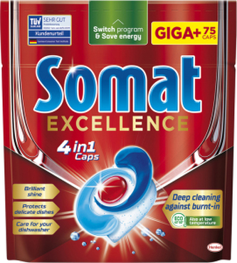 Somat tablety do myčky Excellence, 75 ks