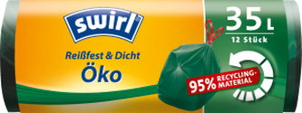 Swirl Eko zatahovací pytle na odpad 35 l, 55 × 63 cm, 23 µ, 12 ks