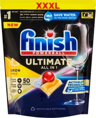 Finish tablety do myčky Ultimate All in 1 Lemon, 50 ks