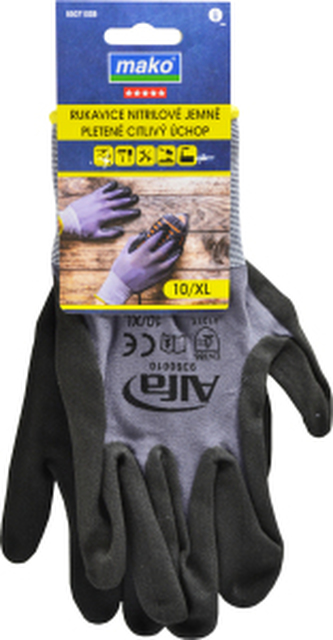 Mako pracovní rukavice nitrilové jemně pletené, č. 10, XL
