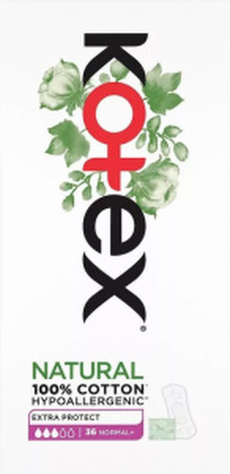 Kotex Natural slipové vložky Normal Plus, 36 ks