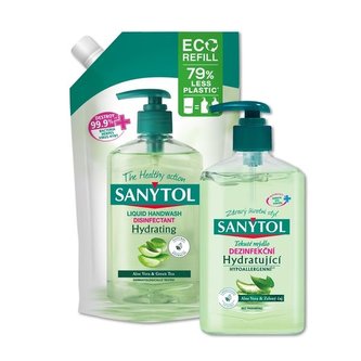 Sada Sanytol tekuté mýdlo hydratující 250 ml+500ml