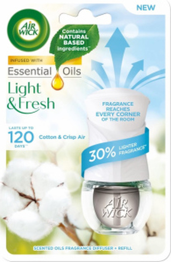 Air Wick osvěžovač vzduchu Electric Svěží bavlna ve vánku strojek a náplň, 1 + 19 ml