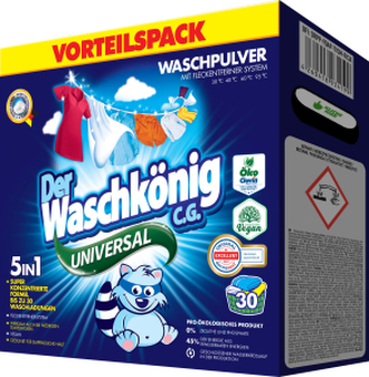 Waschkönig Universal prací prášek, 30 praní, 1,95 kg