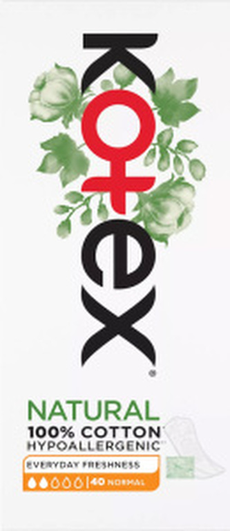 Kotex Natural slipové vložky Normal, 40 ks