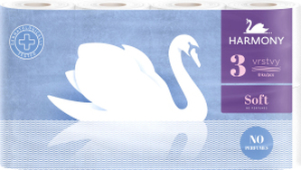 Harmony Soft 3vrstvý toaletní papír, role 17,5 m, 8 rolí