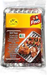 Fino grilovací tácky, síla 60 µ, rozměry 35 × 23 cm, balení 4 ks