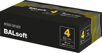 BALsoft 4vrstvé papírové kapesníčky v krabici, 70 ks