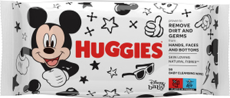 Huggies vlhčené ubrousky Mickey Mouse, 56 ks