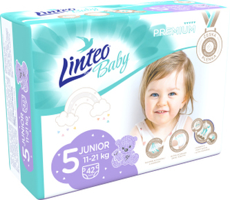 Linteo Baby Premium Junior dětské pleny 11 až 21 kg, 42 ks