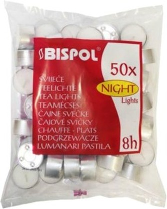 Bispol čajové svíčky, 50 ks